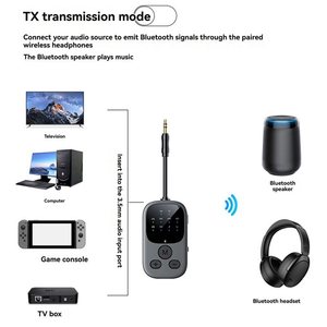 Nuevo Adaptador USB Inalámbrico 2 en 1 APT QCC 6.0, Receptor y Transmisor con <span class=keywords><strong>Dongle</strong></span> de Audio <span class=keywords><strong>AUX</strong></span> de 3.5mm para Auto/Aeronave - Product Image 4