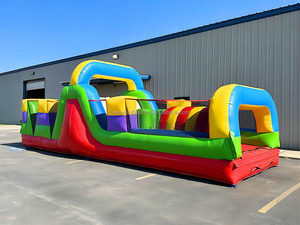 Arco commerciale gonfiabile casa di rimbalzo percorso a ostacoli con piscina gonfiabile saltatore castello scivolo ostacolo per la vendita - Product Image 2