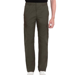 Men Outdoor <b>Cargo</b> Pants Cotton Casual <b>Work</b> Trousers Breathable Safari Style Utility Pants - Product Image 1