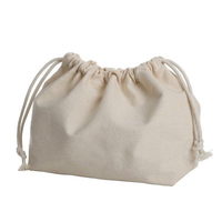 Pochette à cordon en coton naturel écologique Emballage Sac à riz Sac à bijoux imprimé avec logo