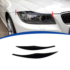Bmw 3 Series E90 Headlight Eyebrow Stickers Abs <b>Material</b> 2005 2011 Models <b>Glue</b> Tape Installation - Product Image 1