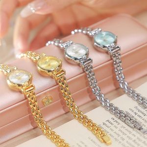 BS FA1792 orologio da donna VINTAGE elegante semplice oro retrò argento tondo piccola catena impermeabile - Product Image 4
