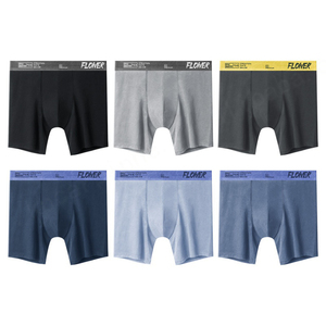 Wholesale Men's Large Size <b>Boxer</b> Briefs Breathable No Fly Pouch Sport Underwear with Logo on Waist for Fat Men with Long Legs - Product Image 4