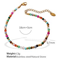 Ensemble de colliers en forme de cœur bohème plaqué or avec perles colorées pour femmes