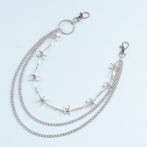 โซ่คาดเอวโลหะสไตล์โกธิคแบบหลายชั้น ทำจากโลหะผสมสังกะสี เครื่องประดับแฟชั่นฮิปฮอปสำหรับสวมใส่ในชีวิตประจำวัน - Product Image 4