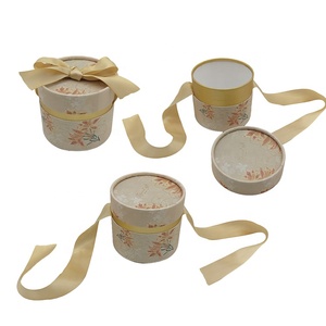 Bán buôn tùy chỉnh thiết kế in ống giấy đám cưới Vòng các tông Hộp Quà Tặng Bao bì với Ribbon - Product Image 1