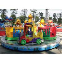 Manège interactif en métal pour enfants, 8 places, à thème de jeu de tir, pour intérieur/extérieur, avec parapluie, petit carrousel pour la vente en gros