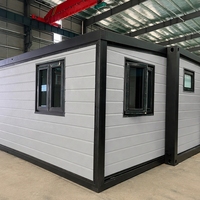Bâtiment Modulaire Extensible en Acier Galvanisé de 20 et 40 pieds au Design Moderne pour Habitation, Bureau et Appartement, Résistant aux Ouragans