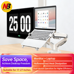 <span class=keywords><strong>Soporte</strong></span> para Laptop NB F160 Negro para Dos Monitores, 2 en 1, <span class=keywords><strong>Soporte</strong></span> de Escritorio para Dos Pantallas, Giratorio, Telescópico, Ajustable en Altura - Product Image 5