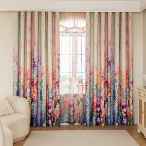 Rideaux occultants écologiques toutes saisons, modernes et luxueux, en polyester/coton imprimé, pour salon, chambre à coucher, hôtel, maison d'hôtes - Product Image 2