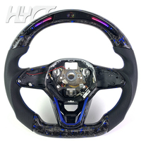Accessoires d'intérieur de volant en fibre de carbone pour Volkswagen VW Golf 8 GTI R Line MK8