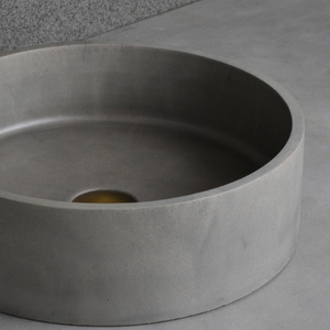 CONRAZZO Modern Minimalist Design Concrete <strong>Round</strong> <strong>Basin</strong> Polished Bathroom Sink Cement Hand Wash <strong>Basin</strong> for Bathroom - Product Image 4
