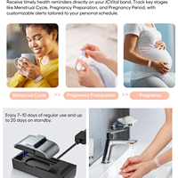 JCVital V1 Patent CA65 SDK API ODM OEM Bracelet Connecté Sans Écran pour Suivi d'Activité et de Santé, Moniteur de Fréquence Cardiaque