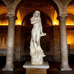 Décoration de jardin, œuvre d'art sculptée à la main personnalisée, design classique moderne, grande sculpture de dieu de la fleur en pierre - Product Image 2