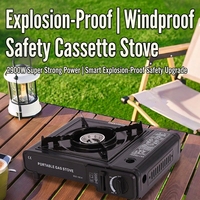 Réchaud à cassette, réchaud à gaz portable d'extérieur pour le camping et la cuisine, brûleur à gaz portable pour fondue, cuisinière à gaz de camping