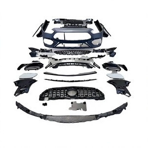 Kit carrosserie pour Mercedes Benz Classe C W206 C63 AMG Facelift, nouvelle version, pare-chocs avant et arrière en plastique rouge - Product Image 5