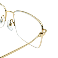 Monturas de Gafas Metálicas de Titanio IP, Estilo Retro Vintage Tradicional, con Media Montura, Precio Directo de Fábrica