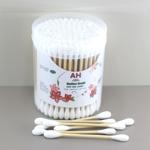 150 Hisopos de Algodón Orgánico Premium con Palitos de Madera y Bambú, Multiusos para Limpieza de Oídos, Gran Venta - Product Image 1