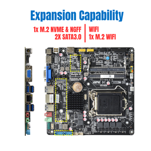 Новая тонкая материнская плата Mini-ITX LGA1151 поддерживает Intel <span class=keywords><strong>Core</strong></span> 6-9 поколения CPUs 2X DDR4 SO-DIMM NVMe NGFF M.2 H310 ITX материнская плата - Product Image 5