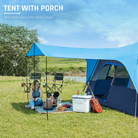 Tente Cabine Instantanée 4-8 Personnes-Installation Facile en 60 Secondes, Grande Tente de Camping Familiale Imperméable avec Intérieur Spacieux
