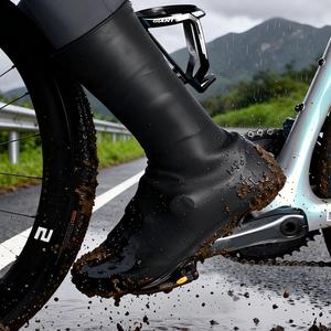 <span class=keywords><strong>Couvre</strong></span>-chaussures en silicone imperméable et durable, coupe-vent, équipement de conduite chaud <span class=keywords><strong>pour</strong></span> vélos de montagne/de route - Product Image 4