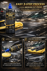 Compuesto de Pulido GRAPHONEX MEDIUM CUT 2500, Óxido de Aluminio, Fórmula Baja en Polvo para Corrección Profesional de Pintura, Arañazos Superficiales - Product Image 4