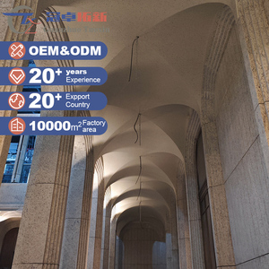 <span class=keywords><strong>Panel</strong></span> de Techo Curvo de Estilo Europeo Personalizado en Múltiples Materiales <span class=keywords><strong>GRC</strong></span>/UHPC/Terrazo/Piedra Arenisca, Elemento de Cúpula para Edificios Comerciales - Product Image 5