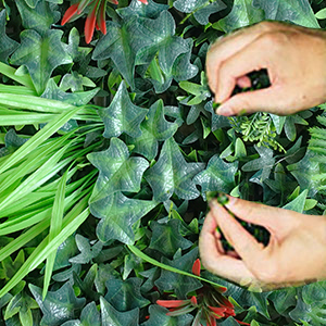 Nouvel arrivage de décoration murale en herbe de gardénia verte certifiée UV pour intérieur/extérieur plante murale artificielle mariages fêtes SKVG50-Yan - Product Image 6