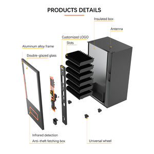 Distributeur <span class=keywords><strong>automatique</strong></span> JSK pour articles de vente au détail, type crochet, 44 emplacements pour étuis de téléphone et porte-clés, avec paiement par carte et Wi-Fi pour un service en libre-service - Product Image 5