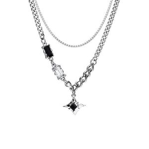 Kalung liontin bintang minimalis untuk pria/wanita, aksesori mewah ringan hiphop Punk Gotik Edgy - Product Image 3