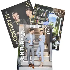 High Quality Full Color Wholesale Custom Perfect Binding Offset Paper Fashion Real Estate Magazine Series Advertising