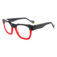 Gafas Ópticas de Moda con Montura de Acetato de Doble Color, Montura de Gafas de Ojo de Gato para Mujer