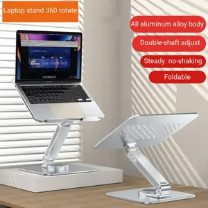 Supporto multifunzione per Laptop in alluminio 360 angolo girevole e alzata da scrivania regolabile in altezza per Notebook e Notebook