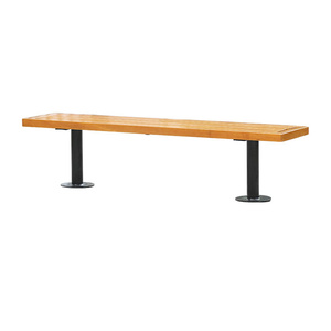 Mobilier d'extérieur Wpc Banquette dos nu en bois Banquette de parc extérieure Chaise de jardin en chêne récupéré sans dossier - Product Image 2