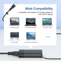 Adaptateur de chargeur pour ordinateur portable 65W pour HP DELL LN Type-C Chargeur USB-C Certifié CE/FCC/ROHS/UL Câble en nylon tressé Qualité supérieure