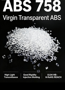Venta al por mayor de fábrica: Gránulos de plástico virgen ABS 758, resina esférica transparente con precisión dimensional para cajas eléctricas - Product Image 2