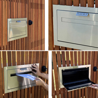 Boîte aux lettres de sécurité murale extérieure en acier avec design antivol et étanche pour la réception de colis et de lettres à domicile