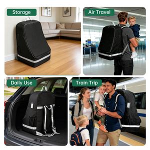 Bolsa de Viaje <span class=keywords><strong>para</strong></span> Asiento de Coche <span class=keywords><strong>para</strong></span> Bebés Compatible con <span class=keywords><strong>Graco</strong></span> - Ligera, Portátil, Plegable, de Poliéster, con Cierre de Cremallera, Diseño Unisex <span class=keywords><strong>para</strong></span> Uso en el Aeropuerto - Product Image 6