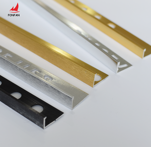 Fengfan a forma di V parete di rivestimento <span class=keywords><strong>per</strong></span> <span class=keywords><strong>piastrelle</strong></span> ad angolo oro cromato ceramica alluminio flessibile <span class=keywords><strong>per</strong></span> pavimento bordo ondulato - Product Image 1
