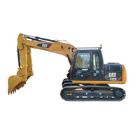 Excavatrice hydraulique sur chenilles d'occasion CAT312D2L CAT312D2GC de 12 tonnes, fabriquée au Japon par CATERPILLAR, avec moteur CAT C4.2 d'origine.