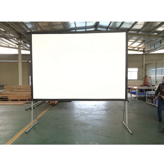 150 Inch 16:9 Front and Rear Projection 4K HD Fast Fold Screen With Flight case