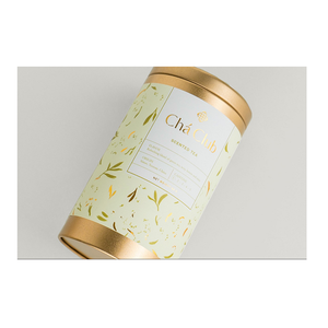 Neue benutzer definierte Druck <span class=keywords><strong>Vintage</strong></span> Lebensmittel qualität versiegelte Kaffee dose Verpackungs glas luftdicht Gold Metall runde Matcha Tee Dose <span class=keywords><strong>Box</strong></span> - Product Image 5