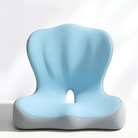 Coussin de siège en mousse à mémoire de forme confortable pour chaise de bureau et siège de voiture, avec support lombaire pour soulager la sciatique et la pression sur le coccyx