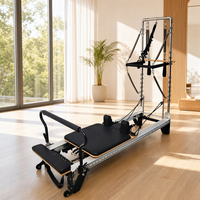 Reformer Pilates Cadillac de qualité professionnelle avec tour réglable et barre de résistance à 5 ressorts pour studio de fitness, salle de sport à domicile, capacité max. 150 kg