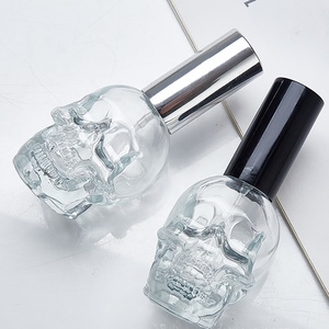 Recyclable 30ml Cosmetics <strong>Glass</strong> Spray <strong>Bottle</strong> Screw Cap Refillable Unique Shaped Frost Surface Empty Perfume <strong>Skull</strong> <strong>Bottle</strong> - Product Image 4