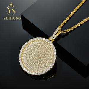 Dropshipping bellek takı resim kolye yüksek kalite 925 ayar gümüş fotoğraf mozanit elmas madalyon kolye - Product Image 5