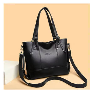 Sac à main vintage spacieux au design minimaliste pour femme, avec chaînes, en cuir véritable à 100 %, bandoulière robuste et allure intemporelle - Product Image 3