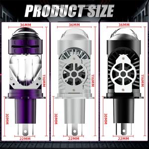 슈퍼 밝은 H4 프로젝터 Led 헤드 라이트 렌즈 미니 H4 Led 렌즈 조명 자동차 레이저 Led 헤드 라이트 전구 H4 - Product Image 3