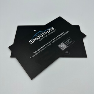 Grabado en relieve negro personalizado 180X100mm 300gsm Código Qr Laminación mate Saludo Fiestas religiosas Tarjetas de agradecimiento con contador Tasbih - Product Image 1