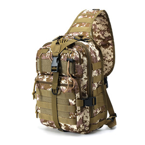 Outdoor Tactical Sling Shoulder <strong>Bag</strong> Molle Crossbody Chest <strong>Bag</strong> with Polyester Lining Zipper Closure Waterproof Camouflage - Product Image 3